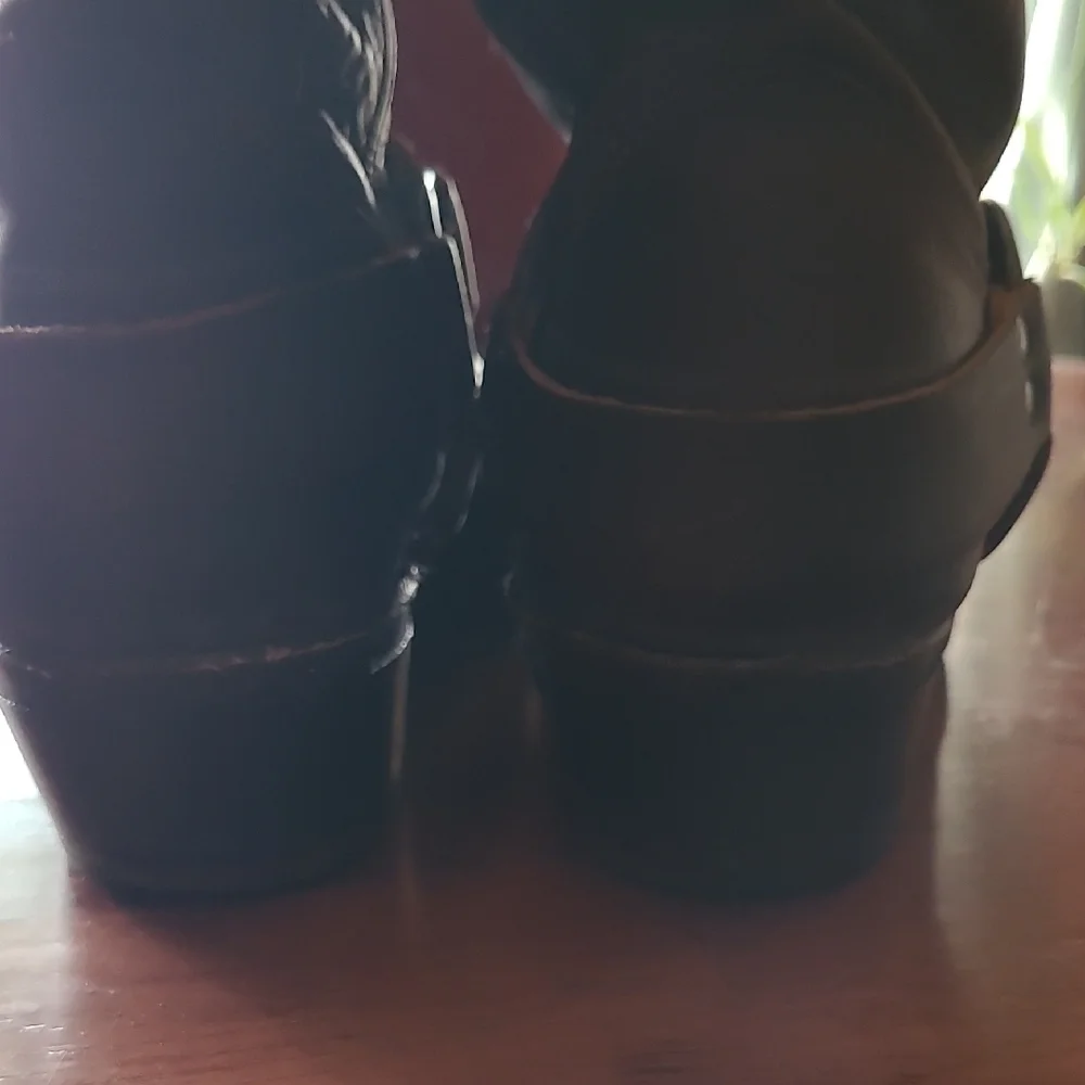 Frye Dark Brown Leather Moto Boots - Picture 10 of 13